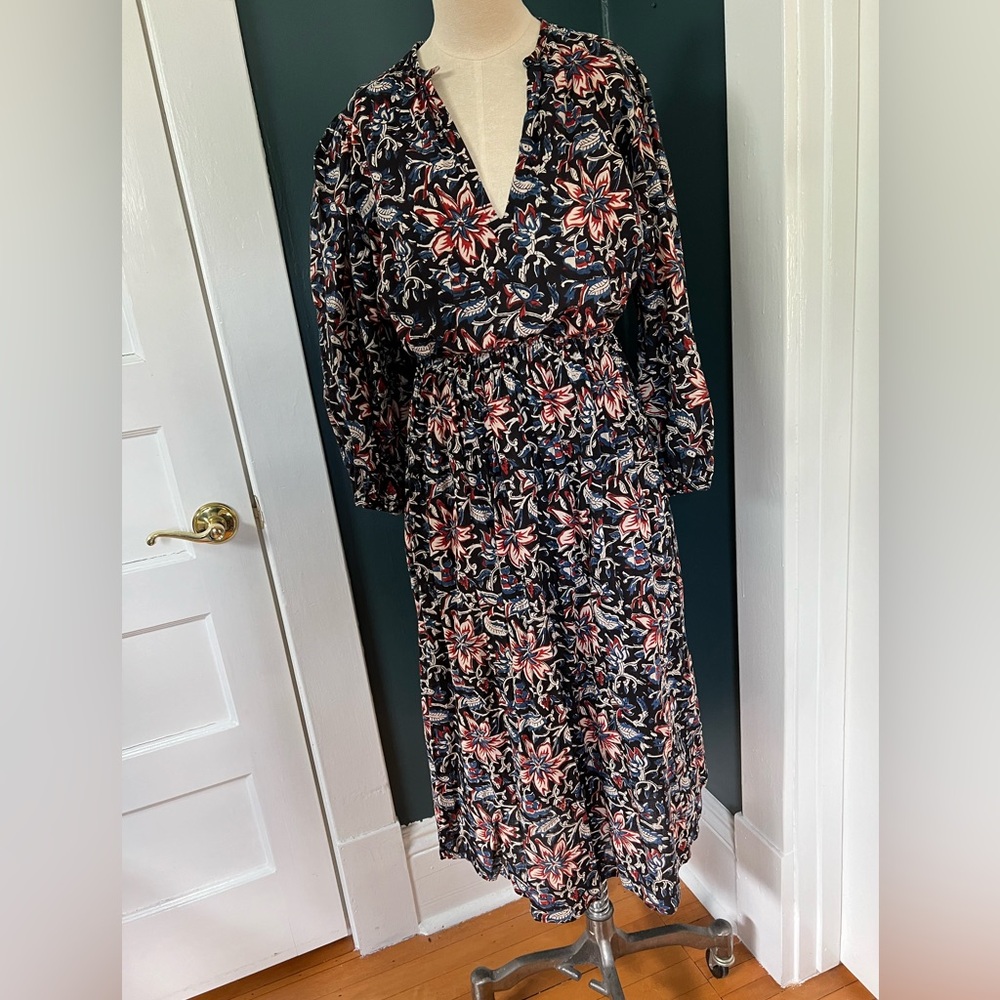 Mille Block Printed Dress, Size M